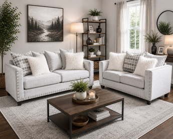 2019 Sliver Sofa & Loveseat Nailheads