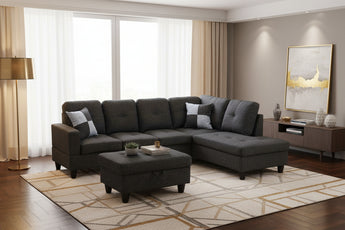 F125B Sectional + Ottoman