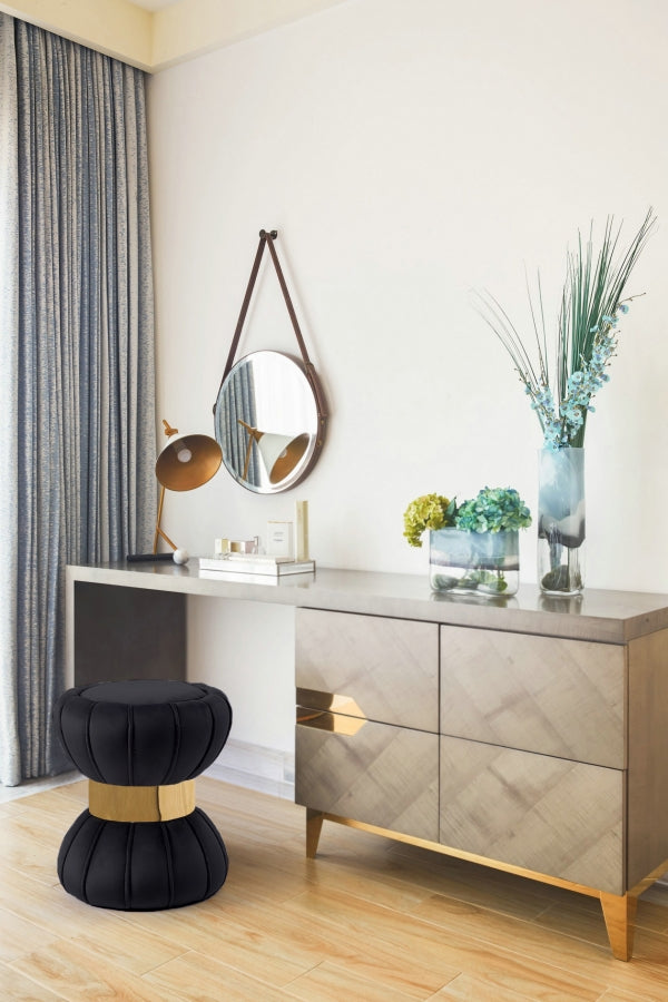 Taburete tapizado de terciopelo Vino