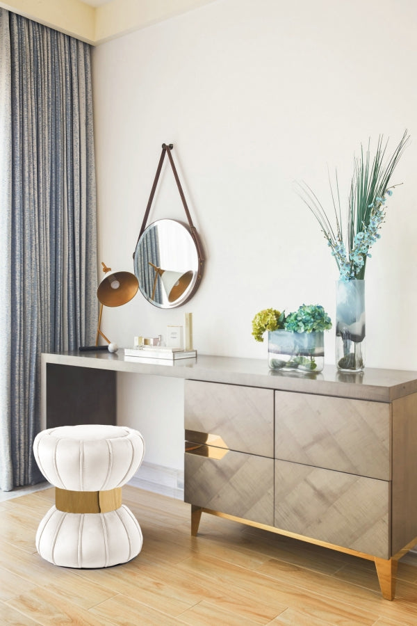 Taburete tapizado de terciopelo Vino