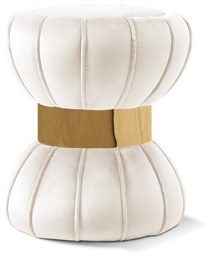 Taburete tapizado de terciopelo Vino