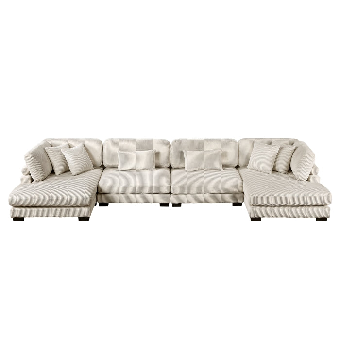 8555 SECCIONAL MODULAR DE 4 PIEZAS CON CHAISE REVERSIBLE