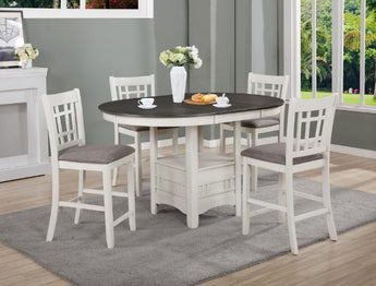 2795CG HARTWELL CHALK/GREY COUNTER HEIGHT SET
