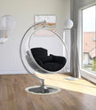 Sillón Luna Swing Bubble con acento plateado 