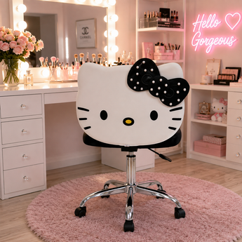 Hello Kitty Bejeweled Swivel Vanity Chair