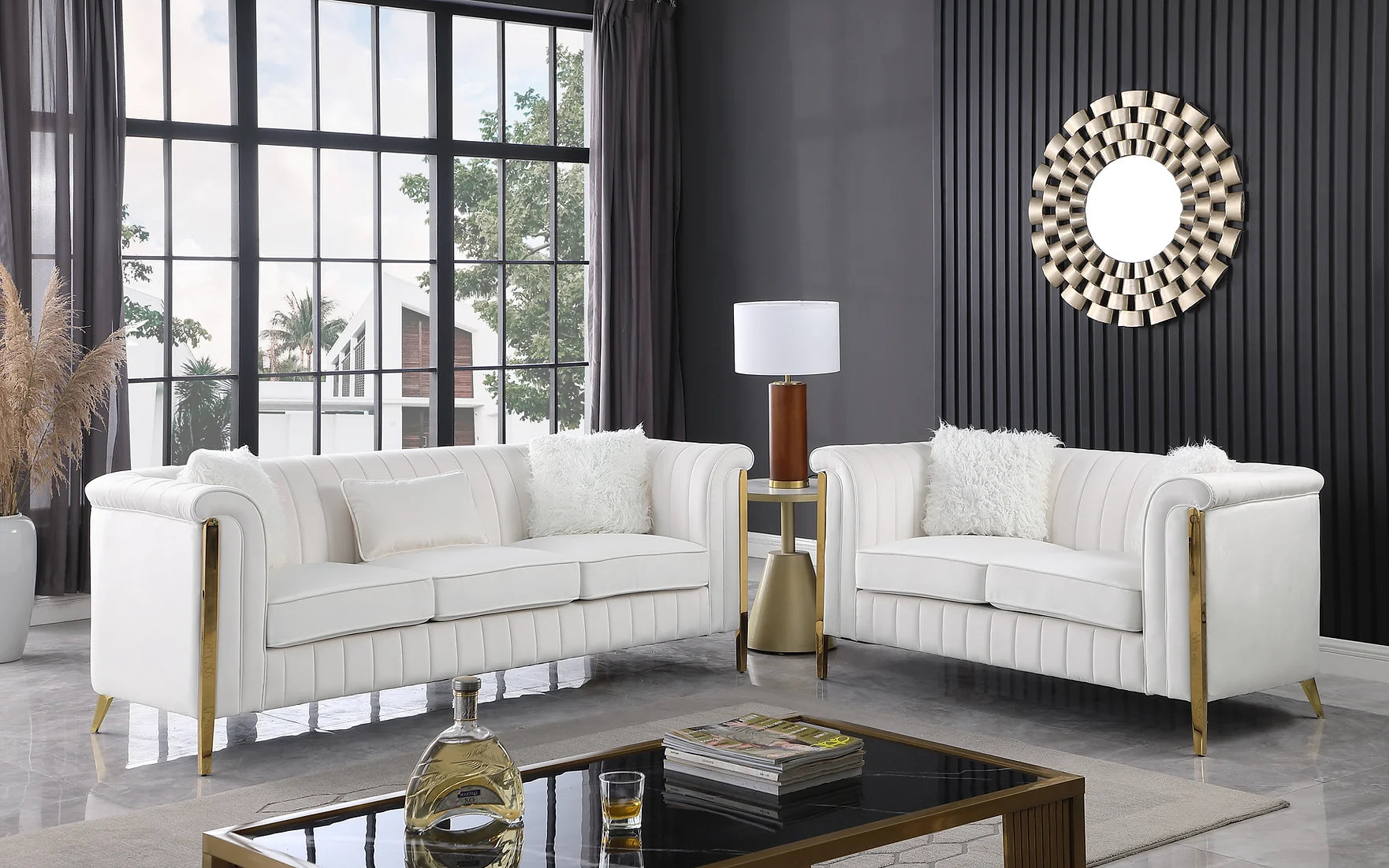 S8288 Conjunto de sofá y loveseat Fara