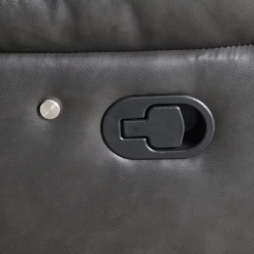 S2021 Lucky Charm Grey Recliner Sectional