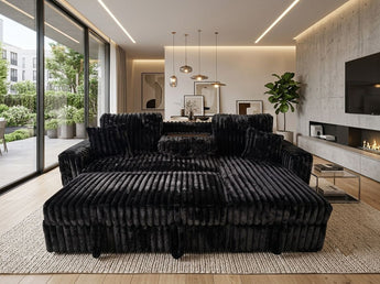 Luka Sectional With Pullout Bed and Storage