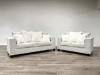 Conjunto de sofá y loveseat color crema 410