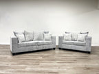 Conjunto de sofá y loveseat gris 410