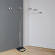 4888B PEWTER SHADE SILVER FLOOR LAMP