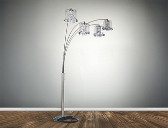 4893PEW ALL RAIN DROP ARC FLOOR LAMP
