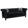 505817 Conjunto de sofá + loveseat negro Reventlow