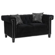 505817 Conjunto de sofá + loveseat negro Reventlow