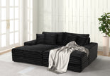5400 Chaise Lounge Sofá Negro