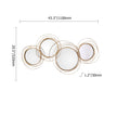 Wall Mirror Creative 3D Overlapping 4 Rings Metal Decor