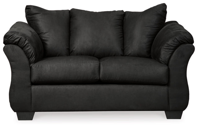 Ashley 75008 Darcy sofá negro y loveseat