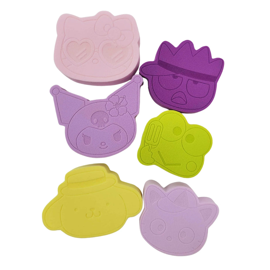 Juego de 6 esponjas y bandeja 