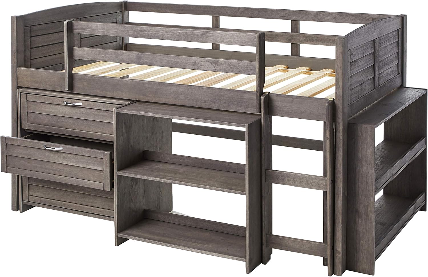 790-TAG-B Cama alta baja con dos persianas - Configuración B