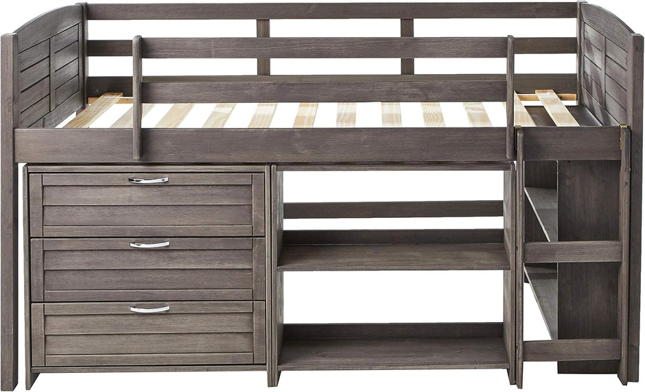 790-TAG-B Cama alta baja con dos persianas - Configuración B