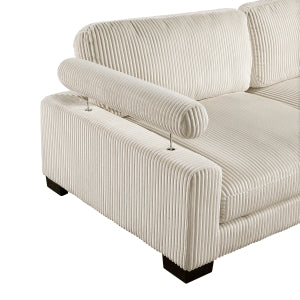 8555 Seccional modular de 4 piezas con otomana