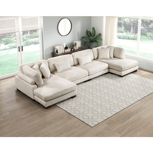 8555 SECCIONAL MODULAR DE 4 PIEZAS CON CHAISE REVERSIBLE