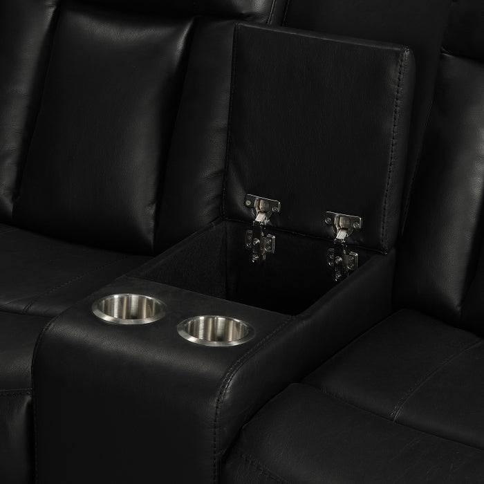 Sillón reclinable seccional Splendor SH8896BLK