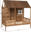 2103-TRWRS Twin Log Cabin Low Loft with Dual Drawers