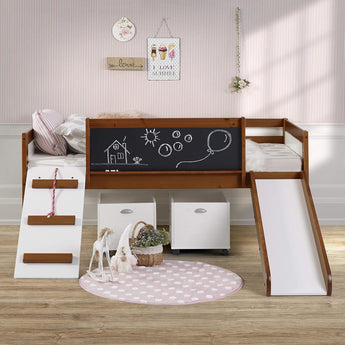 3005-TLE Twin Art Play Junior Low Loft includes Drawers