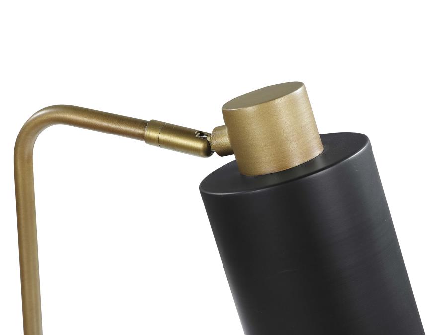 Lámpara de mesa Cherise de 18 pulgadas con ángulo ajustable en latón antiguo