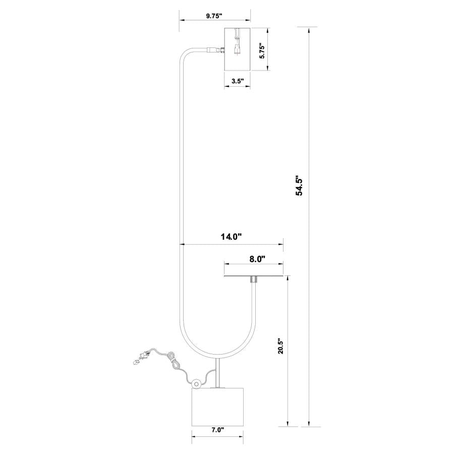 Lámpara de pie y mesa auxiliar Jodie Bass
