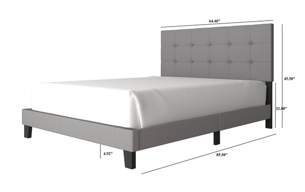Cama de plataforma gris 930