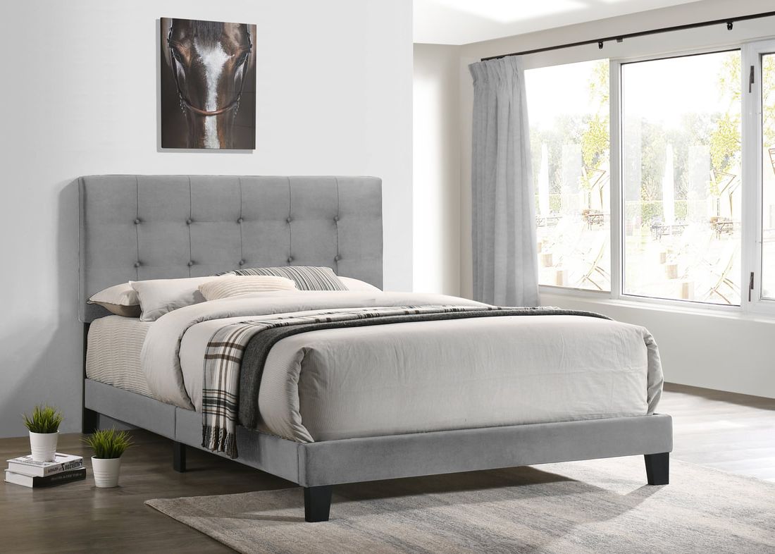 Cama de plataforma gris 930