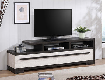 B8162-9 REMINGTON WHITE CHALK/EBONY TV STAND
