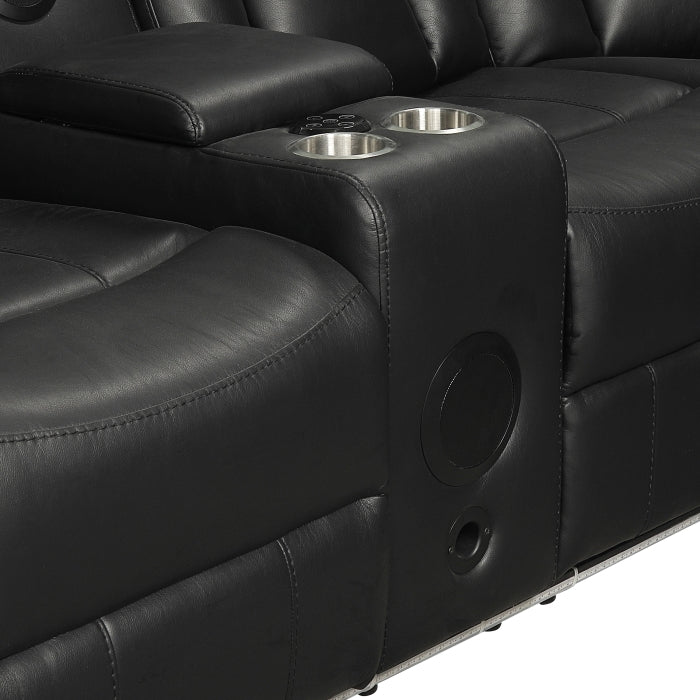 Sillón reclinable seccional Splendor SH8896BLK