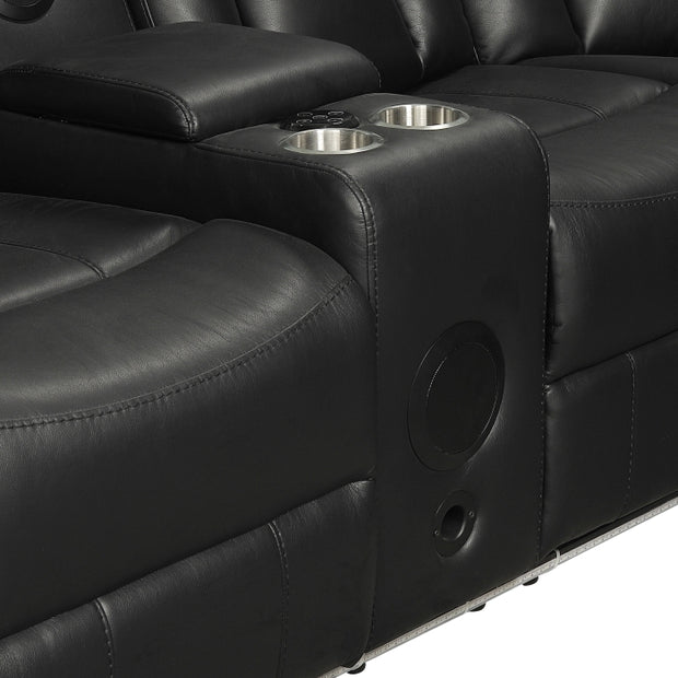 Sillón reclinable seccional Splendor SH8896BLK