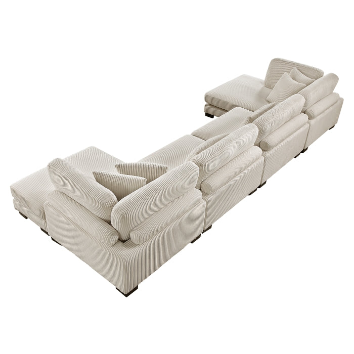 8555 SECCIONAL MODULAR DE 4 PIEZAS CON CHAISE REVERSIBLE
