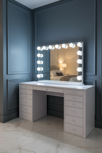 SlayStation Marie Vanity Table Vanity Mirror + 5 Drawer Units Bundle