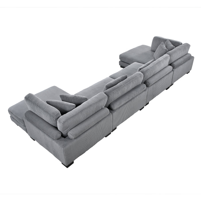 8555 SECCIONAL MODULAR DE 4 PIEZAS CON CHAISE REVERSIBLE