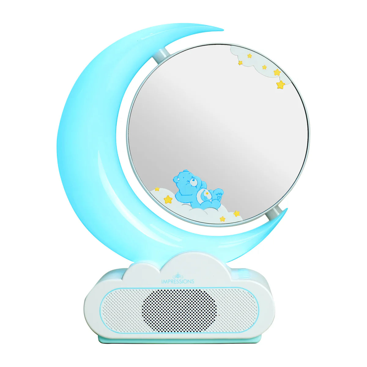 Lámpara de luna RGB con espejo de maquillaje y altavoz Bluetooth de los Osos Cariñositos