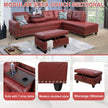 F09915B PU Sectional + Ottoman Set