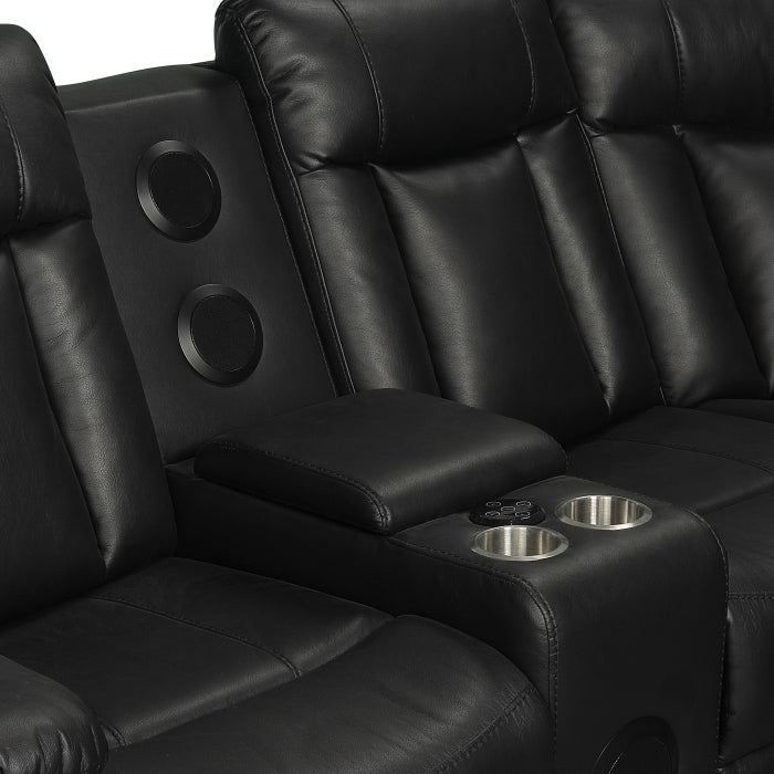 Sillón reclinable seccional Splendor SH8896BLK