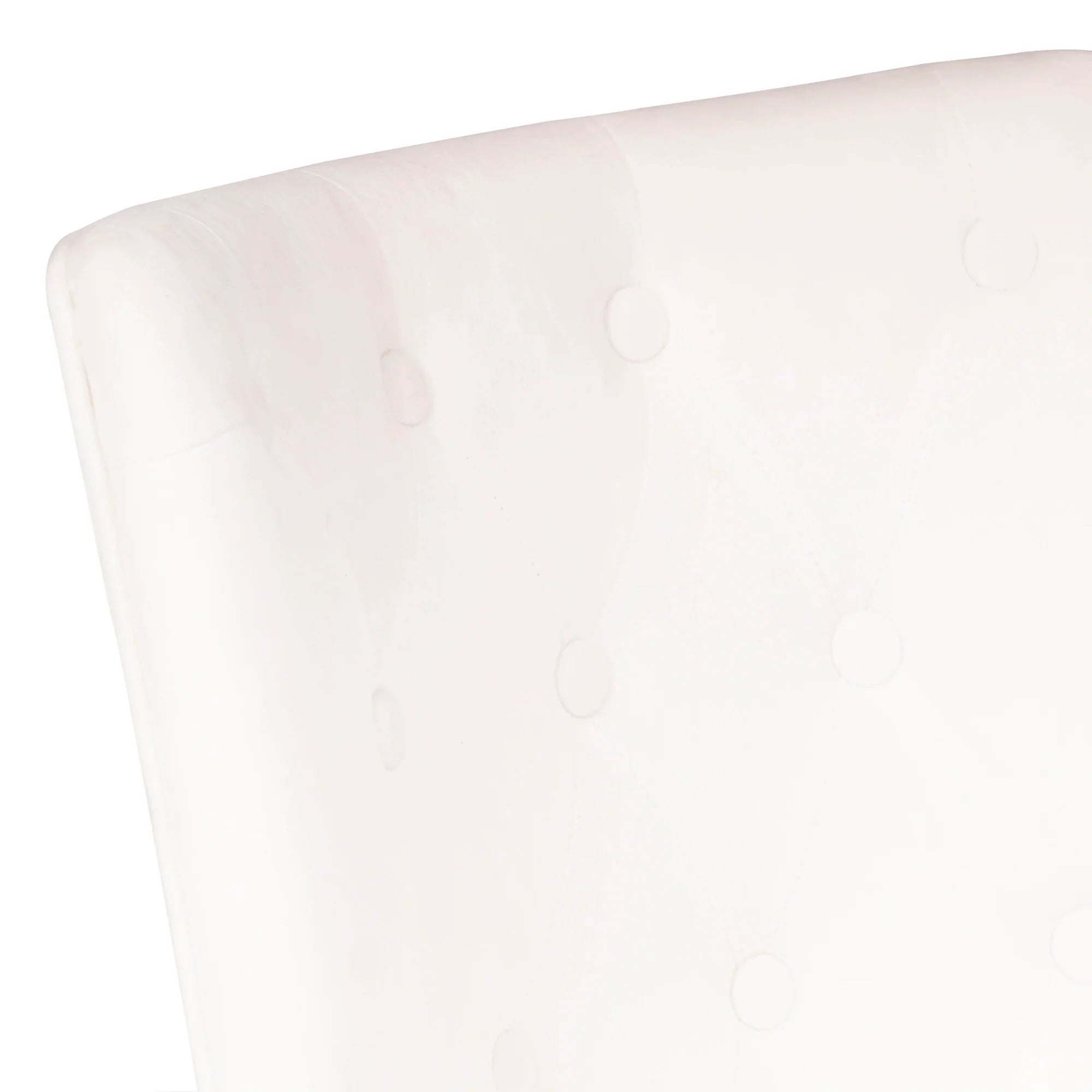 Sillón de tocador blanco capitoné Raven