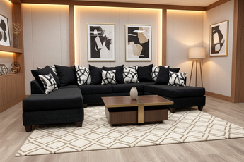 111 Black Sectional