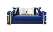 Conjunto de sofá y loveseat azul Lawrence