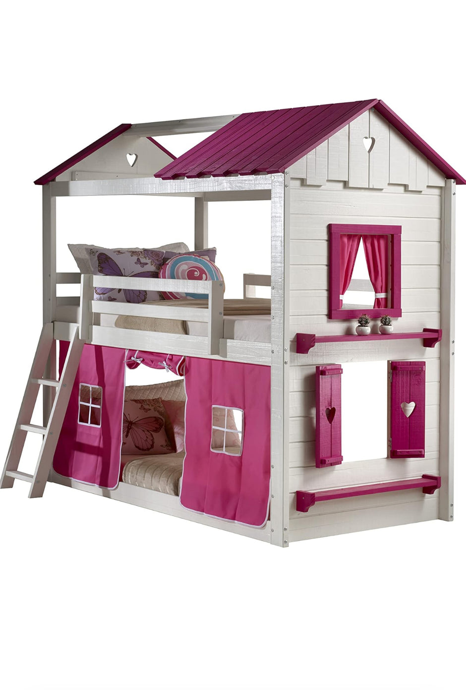 1570-TTWP_1575-TP Twin/Twin Sweetheart Tent BunkBed