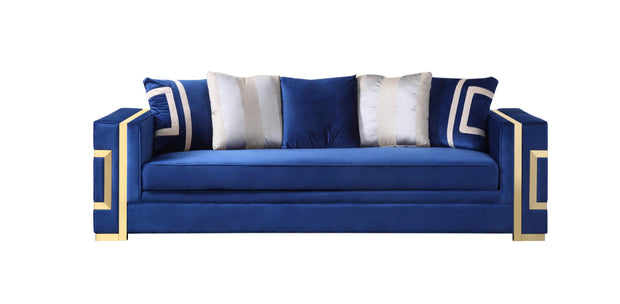 Conjunto de sofá y loveseat azul Lawrence
