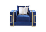 Conjunto de sofá y loveseat azul Lawrence