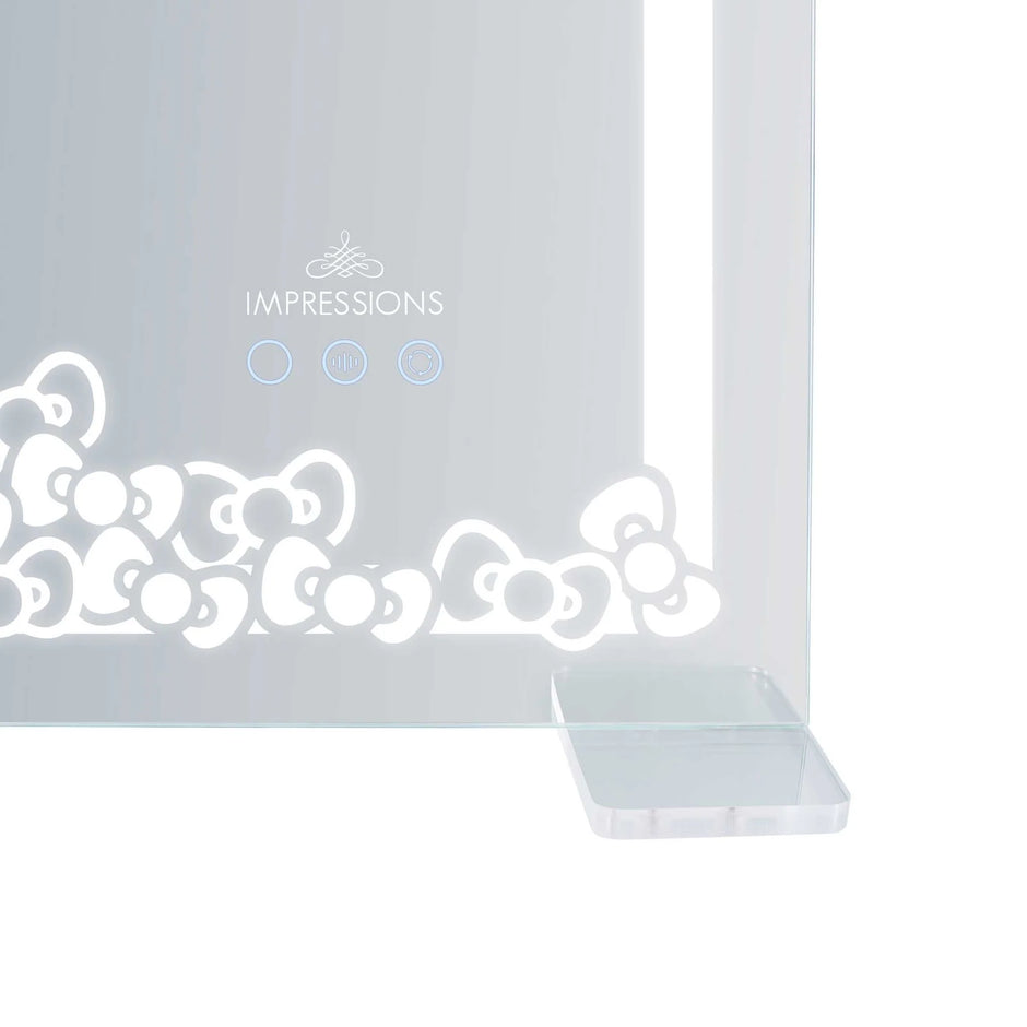 Espejo de tocador con lazos RGB de Hello Kitty