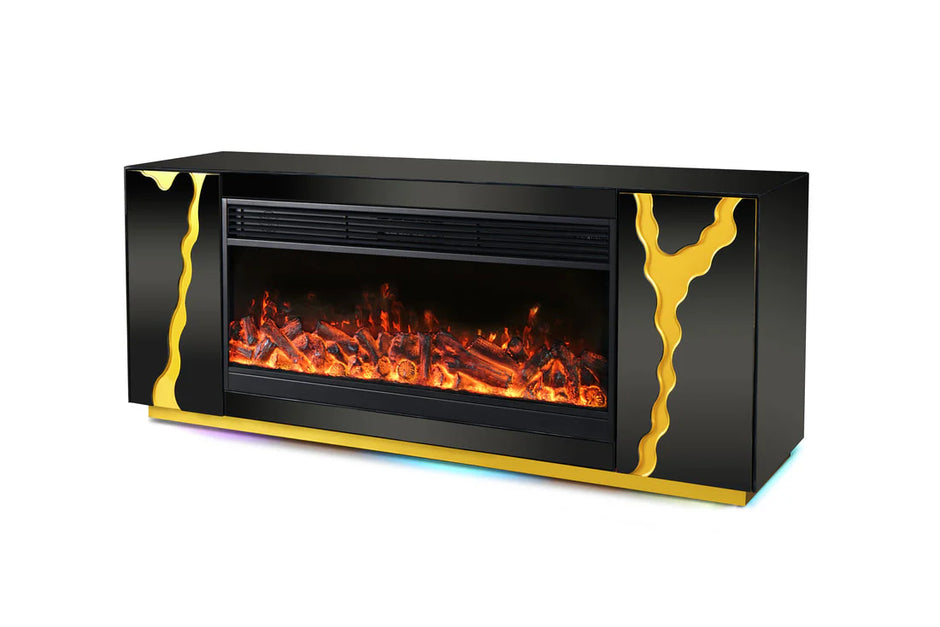 A804 MUEBLE DE TV CON CHIMENEA